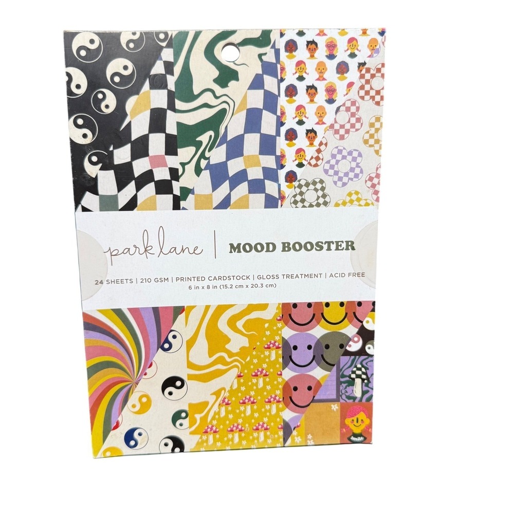 Park Lane Mood Booster Printed Cardstock 24 Sheets 6x8 Glossy Retro 1876-7855